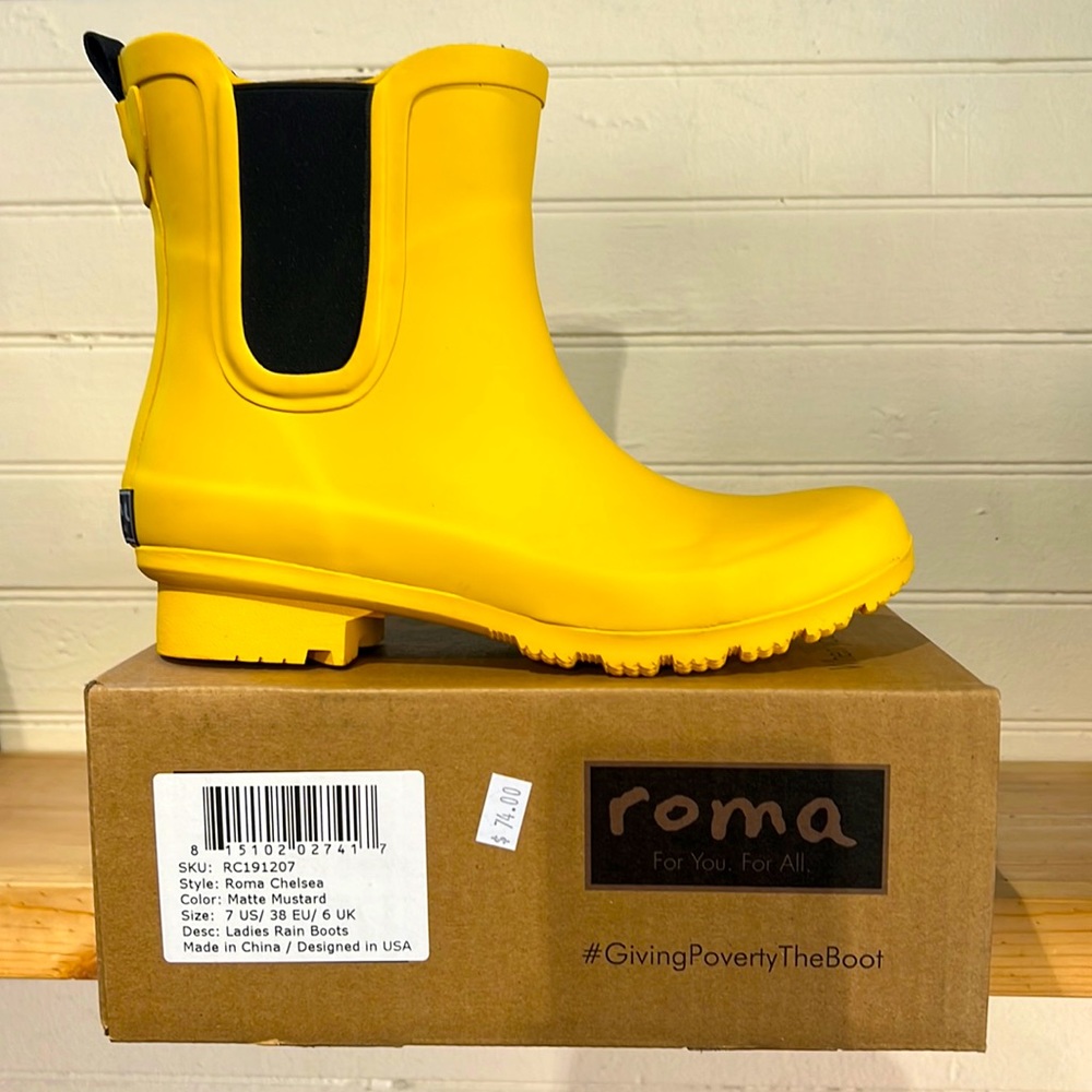 Yellow Roma Rain boots